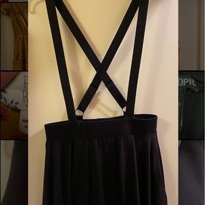 Black Skirt with Suspenders